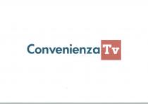 Marchio consiste nella scritta CONVENIENZA TV. Logo lineare con prima parola CONVENIENZA scritta in Verde Mare RGB 3,153,153 e Marchio consiste nella scritta CONVENIENZA TV. Logo lineare con prima parola CONVENIENZA scritta in Verde Mare RGB 3,153,153 e con font OPTI Futura Demi Bold, seconda parola TV con testo Bianco RGB 255,255,255 su sfondo quadrato Rosso RGB 232,66,79 e con font Arvo. Il Marchio consiste nella scritta CONVENIENZA TV. Logo lineare con prima parola CONVENIENZA scritta in Verde Mare RGB 3,153,153 e