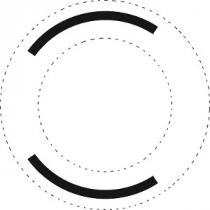 marchio consiste in una coppia linee curve, di egual misura e spessore, posizionate sulla guancia, qui tratteggiata, di un marchio consiste in una coppia linee curve, di egual misura e spessore, posizionate sulla guancia, qui tratteggiata, di un pneumatico. Il posizionamento delle due linee è sbilanciato dando luogo evidente asimmetria. Il marchio consiste in una coppia linee curve, di egual misura e spessore, posizionate sulla guancia, qui tratteggiata, di un