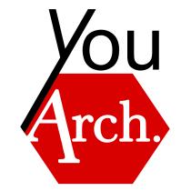 YOU ARCH. LOGO COSTITUITO DA UN ESAGONO ROSSO CON SCRITTA BIANCA ARCH. IN SIMIL CORSIVO E NELLA PARTE SUPERIORE UNA SCRITTA YOU ARCH. LOGO COSTITUITO DA UN ESAGONO ROSSO CON SCRITTA BIANCA ARCH. IN SIMCORSIVO E NELLA PARTE SUPERIORE UNA SCRITTA NERA IN STAMPATELLO MINUSCOLO YOU CON LA LETTERA Y ALLUNGATA. MARCHIO FIGURATIVO A COLORI YOU ARCH.LOGO COSTITUITO DA UN ESAGONO ROSSO CON SCRITTA BIANCA ARCH. IN SIMIL CORSIVO E NELLA PARTE SUPERIORE UNA SCRITTA