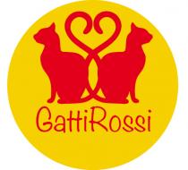 marchio consiste nella dicitura Gatti Rossi scritta, con lettere dei caratteri Tally Text Light 1 e con le iniziali marchio consiste nella dicitura Gatti Rossi scritta, con lettere dei caratteri Tally Text Light 1 e con le iniziali delle due parole maiuscole, all interno di un disco giallo ed al di sotto di un disegno, di colore rosso come la scritta, raffigurante le sagome rispettivamente simmetriche di due gatti seduti e che, rivolti verso parti opposte, incrociano le loro code particolarmente lunghe formando una sorta di cuore. Il marchio consiste nella dicitura Gatti Rossi scritta, con lettere dei caratteri Tally Text Light 1 e con le iniziali