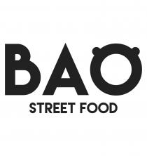 BAO STREET FOOD Il marchio è composto da una parola BAO realizzata con il font Lemon/Milk con la vocale O modificata BAO STREET FOOD marchio è composto da una parola BAO realizzata con il font Lemon/Milk con la vocale O modificata con due estensioni sulla parte superiore che simboleggiano delle orecchie ed una scritta sottostante STREET FOOD realizzata con il font Lemon/Milk.In effetti verrà riprodotto in qualsiasi dimensione, colore, sfumatura di colore o combinazione di colori. BAO STREET FOODIl marchio è composto da una parola BAO realizzata con il font Lemon/Milk con la vocale O modificata
