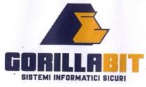 IL MARCHIO È FIGURATIVO, ESSO È COMPOSTO DALL IMMAGINE DI UNA TESTA DI GORILLA STILIZZATA DI FANTASIA DI DUE COLORI BLU MARCHIO È FIGURATIVO, ESSO È COMPOSTO DALL IMMAGINE DI UNA TESTA DI GORILLA STILIZZATA DI FANTASIA DI DUE COLORI BLU PER IL CAPO E GIALLO PER IL VOLTO. POSTO SOTTO L IMMAGINE VI E SCRITTO LA PAROLA GORILLABIT, E A SEGUIRE SOTTO QUEST ULTIMA LA SCRITTA SISTEMI INFORMATICI SICURI . IL TUTTO IN STILI E CARATTERI DI FANTASIA, MA NEI COLORI COSI COME DA IMMAGINE PANTONE BLU N. 295 E IL GIALLO PANTONE N. 7408C IL MARCHIO È FIGURATIVO, ESSO È COMPOSTO DALL IMMAGINE DI UNA TESTA DI GORILLA STILIZZATA DI FANTASIA DI DUE COLORI BLU