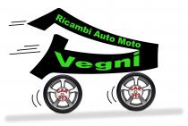 marchio si presenta come una macchina stilizzata avente le seguenti peculiarità: la carrozzeria è costituita dalla lettera V adagiata su due marchio si presenta come una macchina stilizzata avente le seguenti peculiarità: la carrozzeria è costituita dalla lettera V adagiata su due ruote. In particolare la lettera V ha all interno la seguente dicitura: la parte superiore reca scritto Ricambi Auto Moto ; la parte inferiore reca scritto Vegni . Le scritte presentano le seguenti caratteristiche: carattere usato Arial Black ; le iniziali di ogni parola sono maiuscole; il colore usato per le scritte è verde classificato in scala di colore come Hex 32dd1f; il colore della V è nero Hex 000000. La carrozzeria appoggia su due ruote i cui cerchioni sono costituiti da 5 raggi con al centro una borchia recante la scritta CAR 313 . In particolare le ruote hanno le seguenti caratteristiche: il pneumatico, o gomma, di colore Hex 29282e presenta il battistrada in esterno segmentato regolarmente, mentre la parte più interna verso il cerchione si presenta liscia. Il cerchione presenta 5 raggi convergenti verso il centro di colore grigio sfumato dal Hex 494949 al Hex fefefe; al centro è presente una borchia rotonda di colore grigio sfumato dal Hex b8b8b8 al Hex f8f8f8, recante la scritta CAR 313 carattere Arial Black avente come colore di riempimento Hex ff0000 e come colore di contorno Hex 595959. La borchia presenta al centro un cerchio avente il contorno di colore Hex 1c1b21 e l interno sfumato come la borchia dal Hex b8b8b8 al Hex f8f8f8. Sono presenti delle linee tese a creare movimento della macchina e sono individuabili nella parte del disegno come meglio specificato: Parte superiore sinistra della carrozzeria n. 2 linee leggermente inclinate di colore Hex 000000. Parte mediana sinistra della carrozzeria n. 3 linee leggermente inclinate di colore Hex 000000. Nel lato sinistro delle ruote n. 4 linee curve di colore Hex 000000. Le ruote poggiano su una strada rappresentata da una linea inclinata grigio chiaro Hex d9d9d9. Il marchio si presenta come una macchina stilizzata avente leseguenti peculiarità: la carrozzeria è costituita dalla lettera V adagiata su due