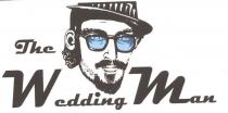 THE WEDDING MAN il marchio e composto di una componente testuale e di una grafica. descrizione testuale: the wedding man THE WEDDING MAN marchio e composto di una componente testuale e di una grafica. descrizione testuale: the wedding man traduzione: l uomo del matrimonio font utilizzato: magneto. descrizione grafica: realizzazione vettoriale del volto di stefano santi, rappresentante the wedding man . elementi caratterizzanti sono sopracciglia folte, baffi e pizzetto, l uomo indossa occhiali da sole con lenti azzurre e un cappello. THE WEDDING MAN il marchio e composto di una componente testuale e di una grafica. descrizione testuale: the wedding man