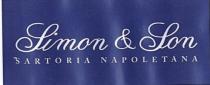 TRATTASI DI MARCHIO FIGURATIVO CONSISTENTE NELL ISCRIZIONE STILIZZATA SU DUE RIGHI SIMON SON SARTORIA NAPOLETANA INSERITA IN UN ETICHETTA RETTANGOLARE. TRATTASI DI MARCHIO FIGURATIVO CONSISTENTE NELL ISCRIZIONE STILIZZATA SU DUE RIGHI SIMON SON SARTORIA NAPOLETANA INSERITA IN UN ETICHETTA RETTANGOLARE. L ISCRIZIONE E BIANCA E FONDO E BLU. COME DA ESEMPLARE ALLEGATO TRATTASI DI MARCHIO FIGURATIVO CONSISTENTE NELL ISCRIZIONE STILIZZATA SU DUE RIGHI SIMON SON SARTORIA NAPOLETANA INSERITA IN UN ETICHETTA RETTANGOLARE.