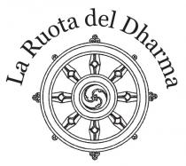 Marchio figurativo con elementi verbali costituito dagli elementi verbali stilizzati LA RUOTA DEL DHARMA posti nella parte superiore dello stesso Marchio figurativo con elementi verbali costituito dagli elementi verbali stilizzati LA RUOTA DEL DHARMA posti nella parte superiore dello stesso in posizione semicircolare, raffigurati in colore nero ed in carattere corsivo minuscolo eccezione delle lettere iniziali L, R, D raffigurate in carattere corsivo maiuscolo. marchio è altresì costituito dall immagine stilizzata, raffigurata nei colori bianco e nero, di una ruota formata da un mozzo centrale sul quale sono raffigurati decori simbolici e dal quale si dipartono n. 8 raggi, decorati anch essi con grafie di carattere simbolico, che culminano su due cerchi concentrici fra loro raffiguranti la parte più esterna della ruota. Il marchio insiste su sfondo di colore bianco. Marchio figurativo con elementi verbali costituito dagli elementi verbali stilizzati LA RUOTA DEL DHARMA posti nella parte superiore dello stesso