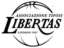 SCRITTA ASSOCIAZIONE TIFOSI LIBERTAS LIVORNO 1947 SU TRE RIGHE, SOVRAPPOSTA AD UN PALLONE DA BASKET STILIZZATO. PRIMA RIGA: ASSOCIAZIONE TIFOSI SCRITTA ASSOCIAZIONE TIFOSI LIBERTAS LIVORNO 1947 SU TRE RIGHE, SOVRAPPOSTA UN PALLONE DA BASKET STILIZZATO. PRIMA RIGA: ASSOCIAZIONE TIFOSI IN STAMPATELLO MAIUSCOLO. SECONDA RIGA: LIBERTAS IN STAMPATELLO MAIUSCOLO, CON LA LETTERA L INIZIALE IN FORMATO PIU GRANDE, CHE CONTINE LA LETTERA I E LA LETTERA R CON LA GAMBA ALLUNGATA CHE SOTTOLINEA LE SUCCESSIVE LETTERE T ED A . TERZA RIGA: LIVORNO 1947 IN STAMPATELLO MAIUSCOLO IN FORMATO PIU RIDOTTO RISPETTO ALLE ALTRE RIGHE. MARCHIO RIPRODUCIBILE IN QUALSIASI FORMATO E COMBINAZIONE DI COLORE SCRITTA ASSOCIAZIONE TIFOSI LIBERTAS LIVORNO 1947 SU TRE RIGHE, SOVRAPPOSTA AD UN PALLONE DA BASKET STILIZZATO. PRIMA RIGA: ASSOCIAZIONE TIFOSI