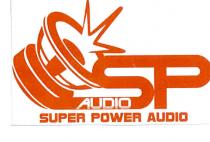 SP AUDIO SUPER POWER AUDIO. Il marchio è costituito da un subwoofer vettoriale e immagine rasteer da cui escono 3 SP AUDIO SUPER POWER AUDIO. marchio è costituito da un subwoofer vettoriale e immagine rasteer da cui escono 3 punte stilizzate che danno l immagine del suono. La base del subwoofer allungandosi sulla destra forma la parte inferiore della lettera S maiuscola, la cui parte superiore allungandosi forma la parte superiore della lettera P maiuscola. All interno della base della lettera S è inserita la parola AUDIO maiuscola di colore bianco. Al di sotto del logo vi è la scritta maiuscola SUPER POWER AUDIO. Il font delle scritte è true type strutture ed il colore usato è HSB 22 06 95. Può essere riprodotto in negativo. SP AUDIO SUPER POWER AUDIO. Il marchio è costituito da un subwoofer vettoriale e immagine rasteer da cui escono 3