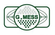 marchio consiste in una rappresentazione grafica comprendente la dicitura G.MESS posizionata centralmente in una figura circolare unitamente a due marchio consiste in una rappresentazione grafica comprendente la dicitura G.MESS posizionata centralmente in una figura circolare unitamente a due insiemi di elementi puntiformi, vuoti e pieni, rispettivamente disposti superiormente ed inferiormente a detta dicitura, la figura circolare suddetta essendo sovrapposta una figura rettangolare al cui interno sono individuabili, parzialmente nascoste da detta figura circolare, una ellisse e due romboidi disposti simmetricamente rispetto ad una linea centrale orizzontale. Il marchio consiste in una rappresentazione grafica comprendente la dicitura G.MESS posizionata centralmente in una figura circolare unitamente a due
