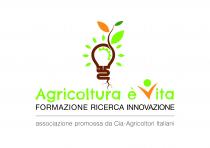 l Logo di Agricoltura è Vita Associazione è costituito da un pittogramma che rappresenta una lampadina stilizzata a forma di l Logo di Agricoltura è Vita Associazione è costituito da un pittogramma che rappresenta una lampadina stilizzata a forma di pianta. Alla sua base, sulla destra, sono presenti 3 piccole radici. In alto, sulla destra, insiste un piccolo ramoscello con 3 foglie/germogli. Intorno al bulbo della lampadina troviamo 8 piccole foglioline disposte a raggiera che simulano l irraggiamento della luce della lampadina. Dentro bulbo c è un pezzo di ingranaggio a forma di ruota dentellata. Sotto al pittogramma troviamo il logotipo Agricoltura è Vita nel quale la V è stilizzata e ha un cerchio sopra. Insieme formano la stilizzazione di un omino a braccia aperte. Sotto il logotipo troviamo il payoff FORMAZIONE RICERCA INNOVAZIONE associazione promossa da Cia-Agricoltori Italiani . Una sottile linea orizzontale separa le due scritte del payoff. l Logo di Agricoltura è Vita Associazione è costituito da un pittogramma che rappresenta una lampadina stilizzata a forma di