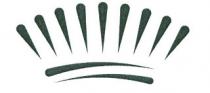 LOGOTIPO CORONA DA CONTE. TRATTASI DI MARCHIO FIGURATIVO COSTITUITO DA UNA SINTESI GRAFICA DI UNA CORONA DA CONTE, CON NOVE LOGOTIPO CORONA DA CONTE. TRATTASI DI MARCHIO FIGURATIVO COSTITUITO DA UNA SINTESI GRAFICA DI UNA CORONA DA CONTE, CON NOVE PUNTEDI FORMA RASTREMATA DALLA SOMMITA VERSO LA BASE, CHIUSE ALLA SOMMITA DA SEMICIRCONFERENZE. LA BASE E COMPOSTA DA DUE SBAFFI CURVI RICAVATI DA DUE ARCHI DI CIRCONFERENZA DI FORMA RASTREMATA. PRIMO DA SINISTRA VERSO DESTRA, IL SECONDO DA DESTRA VERSO SINISTRA, CHIUSI NELLA PARTE PIU LARGA DA SEMICIRCONFERENZE. IL MARCHIO IN ESAME DEVE INTENDERSI RIPRODUCIBILE IN QUALSIASI COLORE E, NEL RISPETTO DELLE PROPORZIONI, IN QUALSIASI DIMENSIONE. LOGOTIPO CORONA DA CONTE. TRATTASI DI MARCHIO FIGURATIVO COSTITUITO DA UNA SINTESI GRAFICA DI UNA CORONA DA CONTE, CON NOVE