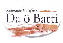 logotipo identificativo del Ristorante Da ò Batti - Portofino, composto dai colori arancio CMYK0 65 90 0 e nero, logotipo identificativo del Ristorante Da ò Batti - Portofino, composto dai colori arancio CMYK0 65 90 0 e nero, con font Cormorant Garamond, occupa uno spazio rettangolare, all interno del quale troviamo le scritte Ristorante Portofino, di fianco un baffo, a seguire sotto la scritta con il nome Da ó Batti e sotto ancora il disegno di uno scampo che con le sue antenne va abbracciare il nome del ristorante. Il tutto è raccolto nella parte inferiore da un mezzo ovale di colore grigio. Il logotipo identificativo del Ristorante Da ò Batti - Portofino, composto dai colori arancio CMYK0 65 90 0 e nero