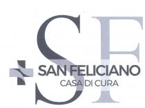SF SAN FELICIANO CASA DI CURA il marchio e composto dalle lettere SF in stampatello maiuscolo nel carattere Times new SF SAN FELICIANO CASA DI CURA marchio e composto dalle lettere SF in stampatello maiuscolo nel carattere Times new roman. In posizione centrale alle lettere SF poco al di sotto della sconda linea della lettera F e posizionata la scritta SAN FELICIANO in grassetto stampatello maiuscolo, sotto la scritta SAN FELICIANO e posta la scritta CASA DI CURA in caratteri piu piccoli ed in stampatello maiuscolo. A sinistra di tutta la scritta e posizionata una croce sanitaria. SF SAN FELICIANO CASA DI CURA il marchio e composto dalle lettere SF in stampatello maiuscolo nel carattere Times new