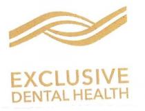 EXCLUSIVE DENTAL HEALTH due bande simmetriche tagliate all estremita esterna si sovrappongono nell estremita interna per rappresentare sinteticamente una stretta, un legame, EXCLUSIVE DENTAL HEALTH due bande simmetriche tagliate all estremita esterna si sovrappongono nell estremita interna per rappresentare sinteticamente una stretta, un legame, una coesione cui si aggiunge la denominazione exclusive dental health. EXCLUSIVE DENTAL HEALTH due bande simmetriche tagliate all estremita esterna si sovrappongono nell estremita interna per rappresentare sinteticamente una stretta, un legame