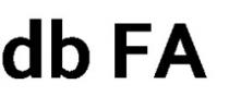 db FA grafia. Il marchio è costituito dalla dicitura db FA in grafia particolare. db FA grafia. marchio è costituito dalla dicitura db FA in grafia particolare. db FA grafia.