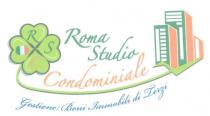 RSC ROMA STUDIO CONDOMINIALE il logo e composto da un quadrifoglio di colore verde, all interno di ogni foglia vi e RSC ROMA STUDIO CONDOMINIALE logo e composto da un quadrifoglio di colore verde, all interno di ogni foglia vi e la lettera iniziale delle parole che compongono la denominazione e nella quarta foglia e contenuta una banda di colore verde, bianco, rosso. Il quadrifoglio e unito a due palazzi stilizzati di colore verde e arancione dal suo gambo anch esso di colore verde, la scritta condominiale e la sua iniziale sono di colore arancione. RSC ROMA STUDIO CONDOMINIALE il logo e composto da un quadrifoglio di colore verde, all interno di ogni foglia vi e