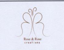 ROSE ROSE CREATIONS. Farfalla con antenne stilizzata composta dall unione di due R in maiuscolo riflesse di spalle l una contro ROSE ROSE CREATIONS. Farfalla con antenne stilizzata composta dall unione di due R in maiuscolo riflesse di spalle l una contro l altra, realizzate con effetto grafico in tratto penna a larghezza variabile accompagnata dal testo Rose Rose creations posto alla base su due righe diverse. Disegno e testo di colore RGB 140,68,0, senza riempimento con sfondo bianco. ROSE ROSE CREATIONS. Farfalla con antenne stilizzata composta dall unione di due R in maiuscolo riflesse di spalle l una contro