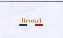 BRONZI. Il marchio rappresenta la scritta Bronzi in carattere BodoniFLF Bold dimensione 44 di colore arancione, sotto all immagine vi è BRONZI. marchio rappresenta la scritta Bronzi in carattere BodoniFLF Bold dimensione 44 di colore arancione, sotto all immagine vi è una linea dai colori verde,bianco e rosso. Il logo può essere raffigurato in qualunque dimensione. BRONZI. Il marchio rappresenta la scritta Bronzi in carattere BodoniFLF Bold dimensione 44 di colore arancione, sotto all immagine vi è