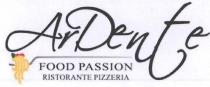 ARDENTE 2019 SRLS SCRITTA IN CORSIVO ARDENTE CON SOTTO IMMAGINE STILIZZATA RAPPRESENTANTE IL PROFILO DI UNA FORCHETTA E DEGLI SPAGHETTI ARDENTE 2019 SRLS SCRITTA IN CORSIVO ARDENTE CON SOTTO IMMAGINE STILIZZATA RAPPRESENTANTE PROFILO DI UNA FORCHETTA E DEGLI SPAGHETTI SU DI ESSA ARROTOLATI CON SOPRA CENNI RIFERIBILI A CONDIMENTO, E SOTTO LA SCRITTA FOOD PASSION RISTORAZIONE PIZZERIA ARDENTE 2019 SRLS SCRITTA IN CORSIVO ARDENTE CON SOTTO IMMAGINE STILIZZATA RAPPRESENTANTE IL PROFILO DI UNA FORCHETTA E DEGLI SPAGHETTI