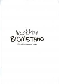 BIOMETANO. Il marchio consiste della parola BIOMETANO realizzata con font ad hoc unico e personale. Si completa della scritta sottostante BIOMETANO. marchio consiste della parola BIOMETANO realizzata con font hoc unico e personale. Si completa della scritta sottostante pay off DALLA TERRA PER LA TERRA . Nella parte superiore sono disegnate icone che simboleggiano il mondo animale e agricolo, nonchè i rifiuti BIOMETANO. Il marchio consiste della parola BIOMETANO realizzata con font ad hoc unico e personale. Si completa della scritta sottostante