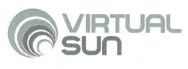 Denominazione: VIRTUAL SUN.Il marchio consiste nella rappresentazione di forme geometriche circolari inscritte di diverse dimensioni a fianco di esse vengono Denominazione: VIRTUAL SUN. marchio consiste nella rappresentazione di forme geometriche circolari inscritte di diverse dimensioni a fianco di esse vengono riportate le parole VIRTUAL SUN scritte su due livelli in carattere maiuscolo di fantasia. MARCHIO FIGURATIVO Denominazione: VIRTUAL SUN.Il marchio consiste nella rappresentazione di forme geometriche circolari inscritte di diverse dimensioni a fianco di esse vengono