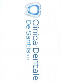 CLINICA DENTALE DE SANTIS SRLMARCHIO FIGURATO CON LA SCRITTA CLINICA DENTALE CON IL COLORE BLU, DE SANTIS SRL CON IL CLINICA DENTALE DE SANTIS SRL MARCHIO FIGURATO CON LA SCRITTA CLINICA DENTALE CON COLORE BLU, DE SANTIS SRL CON IL COLORE AZZURRO, E CON LA RAPPRESENTAZIONE DI UN DENTE ALL INIZIO CON LA ZONA CENTRALE DI COLORE BIANCO LA PARTE INTERMEDIA DI COLORE BLU E LA ZONA ESTERNA DI COLORE AZZURRO. CLINICA DENTALE DE SANTIS SRL figurativo