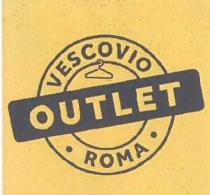 VESCOVIO OUTLET ROMA il marchio e su sfondo giallo, con scritta in nero, carattere maiuscolo. Due cerchi concentrici racchiudono le VESCOVIO OUTLET ROMA marchio e su sfondo giallo, con scritta in nero, carattere maiuscolo. Due cerchi concentrici racchiudono le parole VESCOVIO e ROMA, ed un rettangolo obliquo, conserva la scritta OUTLET, taglia i due cerchi ponendosi in posizione di rilievo su di essi. L icona di una stampella si attacca al cerchio minore. VESCOVIO OUTLET ROMA il marchio e su sfondo giallo, con scritta in nero, carattere maiuscolo. Due cerchi concentrici racchiudono le