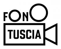 Marchio costituito dalle parole Fono Tuscia inserite all interno dell immagine stilizzata raffigurante una cinepresa. La scritta Fono è posizionata sopra la Marchio costituito dalle parole Fono Tuscia inserite all interno dell immagine stilizzata raffigurante una cinepresa. La scritta Fono è posizionata sopra la cinepresa con le due lettere O che simulano le due bobine della cinepresa. La scritta Tuscia è dentro rettangolo della cinepresa. Marchio costituito dalle parole Fono Tuscia inserite all interno dell immagine stilizzata raffigurante una cinepresa. La scritta Fono è posizionata sopra la