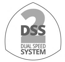 2 DSS DUAL SPEED SYSTEM scritta