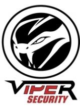 Marchio figurativo con elementi verbali costituito dagli elementi verbali stilizzati VIPER SECURITY posti l uno al di sopra dell altro nella Marchio figurativo con elementi verbali costituito dagli elementi verbali stilizzati VIPER SECURITY posti l uno al di sopra dell altro nella parte inferiore del marchio e raffigurati nei colori rosso e nero. In particolare in colore nero le lettere V ed R di VIPER, congiunte tra loro da una linea retta posta al di sopra delle altre. Le restanti lettere del suddetto elemento verbale e l elemento verbale SECURITY sono raffigurati, invece, in colore rosso. carattere per tutti gli elementi verbali è il corsivo maiuscolo. Il marchio è altresì costituito da una figura circolare con bordo di colore bianco e nero sulla quale insiste l immagine stilizzata di una testa di vipera con fauci in evidenza, anch essa raffigurata nei colori bianco e nero. Il marchio insiste su sfondo di colore bianco. Marchio figurativo con elementi verbali costituito dagli elementi verbali stilizzati VIPER SECURITY posti l uno al di sopra dell altro nella