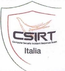 csirt semiscudo dieretta sisr dpcm