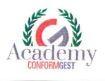 ACADEMY - CONFORMGEST . IL MARCHIO SI COMPONE DI UNA G MAIUSCOLA ROSSA E GRIGIA CONTORNATA A DESTRA E A ACADEMY - CONFORMGEST . MARCHIO SI COMPONE DI UNA G MAIUSCOLA ROSSA E GRIGIA CONTORNATA A DESTRA E A SINISTRA DA RAMI DI FOGLIE VERDI, AL DI SOTTO SI TROVA LA SCRITTA ACADEMY, GRIGIA, IN STAMPATELLO MINUSCOLO SALVO L INIZIALE, AL DI SOTTO DI ESSA SI TROVA LA SCRITTA CONFORMGEST TUTTA MAIUSCOLA LE CUI PRIME 7 LETTERE SONO DI COLORE ROSSO E LE ALTRE 4 DI COLORE GRIGIO. ACADEMY - CONFORMGEST . IL MARCHIO SI COMPONE DI UNA G MAIUSCOLA ROSSA E GRIGIA CONTORNATA A DESTRA E A