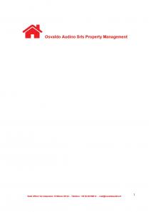 OSVALDO AUDINO SRLS PROPERTY MANAGEMENT