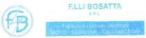 Le due lettere fb sono in formato minuscolo, grassetto colore blu luce RAL 5012, su fondo a forma di cerchio Le due lettere fb sono in formato minuscolo, grassetto colore blu luce RAL 5012, su fondo a forma di cerchio bianco con cornice colore RAL 7037 e con disegnato un logo flash colore RAL 7037. La scritta F.LLI BOSATTA S.R.L. è tutta in formato maiuscolo, in grassetto colore RAL 5012. La scritta Fabbrica ricambi elettrici, è in formato minuscolo escluso la lettera F che è in formato maiuscolo, in grassetto colore RAL 7037, su fondo colore RAL 5012. La scritta MOTO-SCOOTER-CICLOMOTORI è in formato maiuscolo, in grassetto colore RAL 7037. Le due lettere fb sono in formato minuscolo, grassetto colore blu luce RAL 5012, su fondo a forma di cerchio