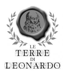 IL MARCHIO PRESENTA STRUTTURA COMPLESSA ESSENDO COSTITUITO DA ELEMENTI GRAFICI E LETTERALI. IN PARTICOLARE, SI LEGGE LA DICITURA IN CARATTERI MARCHIO PRESENTA STRUTTURA COMPLESSA ESSENDO COSTITUITO DA ELEMENTI GRAFICI E LETTERALI. IN PARTICOLARE, SI LEGGE LA DICITURA IN CARATTERI SPECIALI LE TERRE DI LEONARDO DISPOSTA SU QUATTRO LIVELLI E SORMONTATA DA UN SIGILLO NEL QUALE E IMPRESSO IL VOLTO STILIZZATO DI UN UOMO CON LUNGHI CAPELLI E FOLTA BARBA. IL SUDDETTO SIGILLO APPARE CONTORNATO PARZIALMENTE DA DUE RAMI DI ALLORO. IL TUTTO ALTAMENTE STILIZZATO. IL MARCHIO PRESENTA STRUTTURA COMPLESSA ESSENDO COSTITUITO DA ELEMENTI GRAFICI E LETTERALI. IN PARTICOLARE, SI LEGGE LA DICITURA IN CARATTERI