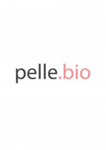 pelle.biopelle.bio scritto in minuscolo con font Myriad Pro Regular. La parola pelle è di colore nero. La parola .bio è pelle.bio pelle.bio scritto in minuscolo con font MyriPro Regular. La parola pelle è di colore nero. La parola .bio è di colore rosa RGB cc7878 pelle.bio