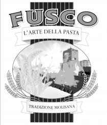 marchio è composto dalle scritte in stampatello maiuscolo FUSCO è il termine situato più in alto e più grande, marchio è composto dalle scritte in stampatello maiuscolo FUSCO è il termine situato più in alto e più grande, L ARTE DELLA PASTA situato subito sotto il termine FUSCO e TRADIZIONE MOLISANA situata in basso . Le scritte L ARTE DELLA PASTA e TRADIZIONE MOLISANA sono incluse in due fascette orizzontali e in mezzo a loro è raffigurato il castello di Termoli con la città nello sfondo e dei fusti con spighe di grano mosse dal vento in primo piano. Questa raffigurazione è inclusa in un una figura ovale. Dalla fascetta in basso contenente la scritta TRADIZIONE MOLISANA fuoriescono in maniera opposta e simmetrica due fusti di grano sia dalla parte destra che da quella sinistra composti da tre spighe per lato. Nello sfondo del marchio è raffigurato un rettangolo comprendente strisce verticali con 11 strisce uguali più sottili delle altre 10 strisce di dimensioni più spesse. Il marchio è composto dalle scritte in stampatello maiuscolo FUSCO è il termine situato più in alto e più grande