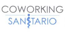 COWORKING SANITARIO - E composto dalla parola COWORKING in grigio scuro, sovrapposta a quella in ciano SANITARIO che ha la COWORKING SANITARIO - E composto dalla parola COWORKING in grigio scuro, sovrapposta a quella in ciano SANITARIO che ha la prima I costituita dal bastone di Asclepio Esculapio per i Romani . Tra le due una sottolineatura in ciano. COWORKING SANITARIO - E composto dalla parola COWORKING in grigio scuro, sovrapposta a quella in ciano SANITARIO che ha la