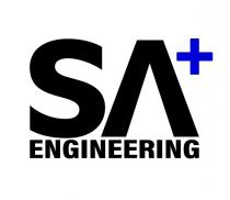 Marchio figurativo con elementi verbali costituito dagli elemnti verbali stilizzati SA ENGINEERING posizionati uno al di sopra dell altro e raffigurati entrambi Marchio figurativo con elementi verbali costituito dagli elemnti verbali stilizzati SA ENGINEERING posizionati uno al di sopra dell altro e raffigurati entrambi in colore nero ed in carattere stampatello maiuscolo differente fra loro per dimensione. marchio è altresì costituito dall immagine di un segno di addizione raffigurato in colore blu elettrico e posto a lato della lettera A dell elemento verbale SA . Il marchio insiste su sfondo di colore bianco. Marchio figurativo con elementi verbali costituito dagli elemnti verbali stilizzati SA ENGINEERING posizionati uno al di sopra dell altro e raffigurati entrambi