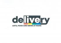 DELIVERY ARTS, FOOD AND DRINK AT HOME. IL FONT UTILIZZATO PER IL MARCHIO E MONT, MINUSCOLO PER LA PAROLA DELIVERY DELIVERY ARTS, FOOD AND DRINK AT HOME. FONT UTILIZZATO PER IL MARCHIO E MONT, MINUSCOLO PER LA PAROLA DELIVERY E MAISUCOLO PER ARTS, FOOD AND DRINK AT HOME . I COLORI UTILIZZATI SONO NERO, BIANCO, ARANCIONE, GIALLO, VERDE E AZZURRO. LE LETTERE LIVE SONO EVIDENZIATE IN UN RIQUADRO NERO IN MODO DA METTERE IN RISALTO QUESTA PAROLA CHE, TRADOTTA DALL INGLESE, SIGNIFICA DAL VIVO, NEL NOSTRO CASO INTESO COME MUSICA. DELIVERY ARTS, FOOD AND DRINK AT HOME. IL FONT UTILIZZATO PER IL MARCHIO E MONT, MINUSCOLO PER LA PAROLA DELIVERY