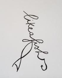 Nella parte sinistra c è un pesce stilizzato che sale obliquo verso destra fino a raggiungere, con la testa, la lettera Nella parte sinistra c è un pesce stilizzato che sale obliquo verso destra fino a raggiungere, con la testa, la lettera F della scritta like a fish . La scritta sul lato destro scende verso destra formando nell insieme una Y rovesciata.La scritta non ha alcun font. Nella parte sinistra c è un pesce stilizzato che sale obliquo verso destra fino a raggiungere, con la testa, la lettera