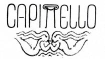 Sotto il logotipo CAPITELLO due sirene dalle lunghe chiome si bagnano le labbra in un calice; sotto di esse alcune Sotto logotipo CAPITELLO due sirene dalle lunghe chiome si bagnano le labbra in un calice; sotto di esse alcune linee ondulate, tipiche dei bassorilievi, completano il disegno. Sotto il logotipo CAPITELLO due sirene dalle lunghe chiome si bagnano le labbra in un calice; sotto di esse alcune