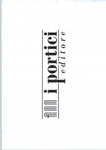 Marchio costituito dalla scritta i portici editore in carattere bodoni bold minuscolo, preceduto dalla stilizzazione di tre profili di libri Marchio costituito dalla scritta i portici editore in carattere bodoni bold minuscolo, preceduto dalla stilizzazione di tre profili di libri con dorso in alto da simulare l arcata che sovrasta le colonne di un portico, tipico della struttura architettonica della piazza di Crevalcore BO . primo di questi libri ha una linguetta a simboleggaire il segnalibro. Sopra e sotto il logo è limitato da due filetti e quello inferiore si interseca con le ascendenti della parola editore, scritta sempre in bodoni bold corsino. Tutto in colore nero. Marchio costituito dalla scritta i portici editore in carattere bodoni bold minuscolo, preceduto dalla stilizzazione di tre profili di libri