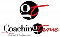 IL MARCHIO COACHING TIME È COSTITUITO DA UNA IMMAGINE RAFFIGURANTE UN CERCHIO NERO SU SFONDO BIANCO SUL QUALE SONO RAFFIGURATE MARCHIO COACHING TIME È COSTITUITO DA UNA IMMAGINE RAFFIGURANTE UN CERCHIO NERO SU SFONDO BIANCO SUL QUALE SONO RAFFIGURATE LE LETTERE G DI COLORE BIANCO E T DICOLORE ROSSO. SOTTO IL CERCHIO SI TROVA LA SCRITTA COACHING TIME RIPRODOTTA IN CARATTERI DI FANTASIA NEI COLORI NERO, BIANCO E ROSSO, CON L INIZIALE C MAIUSCOLA. LA SCRITTA COACHING È SOTTOLINEATA DA UNA CURVA SINUSOIDALE DI COLORE ROSSO E AL CENTRO DELLA SCRITTA SI RIPETE IL CERCHIO DELL IMMAGINE SOVRASTANTE CHE CONNETTE LE DUE PAROLE COACHING E TIME . SOTTO L ETICHETTA COACHING È PRESENTE LA SCRITTA IL GIORNALE DI COACHING ONLINE CON IL E C MAIUSCOLO. IL TUTTO COME DA ESEMPLARE ALLEGATO. IL MARCHIO COACHING TIME È COSTITUITO DA UNA IMMAGINE RAFFIGURANTE UN CERCHIO NERO SU SFONDO BIANCO SUL QUALE SONO RAFFIGURATE