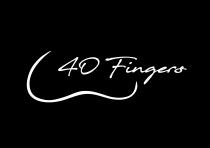 Logo composto da parte testuale 40 Fingers, elementi grafici e caratteri tipografici complementari. Logo composto da parte testuale 40 Fingers, elementi grafici e caratteri tipografici complementari. Logo composto da parte testuale 40 Fingers, elementi grafici e caratteri tipografici complementari.