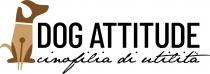 Cane stilizzato con orecchie e coda non tagliate seduto frontalmente con la testa rivolta a destra, la coda a sinistra Cane stilizzato con orecchie e coda non tagliate seduto frontalmente con la testa rivolta a destra, la coda a sinistra e i cui arti anteriori formano pennino di una penna stilografica. A destra si ha la scritta DOG ATTITUDE in stampatello maiuscolo e immediatamente sotto la scritta cinofilia di utilità in corsivo minuscolo. Cane stilizzato con orecchie e coda non tagliate seduto frontalmente con la testa rivolta a destra, la coda a sinistra