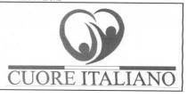 RAPPRESENTAZIONE DI UN CUORE FORMATO DA DUE SAGOME UMANE CON LE BRACCIA IN ALTO. UNA STRINGA DI TRE RETTANGOLI DI RAPPRESENTAZIONE DI UN CUORE FORMATO DA DUE SAGOME UMANE CON LE BRACCIA IN ALTO. UNA STRINGA DI TRE RETTANGOLI DI COLORI DIVERSI RIPORTANTE LA DICITURA CUORE ITALIANO. RAPPRESENTAZIONE DI UN CUORE FORMATO DA DUE SAGOME UMANE CON LE BRACCIA IN ALTO. UNA STRINGA DI TRE RETTANGOLI DI