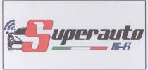 SUPERAUTO HI-FI SCRITTA SUPERAUTO HI-FI CON LA LETTERA S DI DIMENSIONE MAGGIRE E LA SDRITTA HI.FI POSIZIONATA SOTTO LA SCRITTA SUPERAUTO HI-FI SCRITTA SUPERAUTO HI-FI CON LA LETTERA S DI DIMENSIONE MAGGIRE E LA SDRITTA HI.FI POSIZIONATA SOTTO LA SCRITTA SUPERAUTO. LA LETTERA S COPRE PARTE DI AUTOVETTURA STILIZZATA VISTA FRONTALE. SULLA PARTE ESTREMA SINISTRA SIMBOLO RADIO WI.FI. SUPERAUTO HI-FI SCRITTA SUPERAUTO HI-FI CON LA LETTERA S DI DIMENSIONE MAGGIRE E LA SDRITTA HI.FI POSIZIONATA SOTTO LA SCRITTA