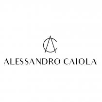 marchio è composto dalla dicitura ALESSANDRO CAIOLA scritta in carattere stampatello stilizzato di fantasia, al di sopra della quale marchio è composto dalla dicitura ALESSANDRO CAIOLA scritta in carattere stampatello stilizzato di fantasia, al di sopra della quale sono disposti centralmente due elementi geometrici intersecati tra loro, l uno costituito da una linea spezzata con angolo acuto, formata da due segmenti uguali e simmetrici e l altro costituito da una circonferenza semichiusa. Il marchio è composto dalla dicitura ALESSANDRO CAIOLA scritta in carattere stampatello stilizzato di fantasia, al di sopra della quale