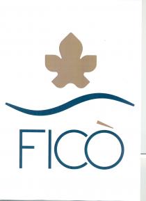 IL MARCHIO CONSISTE IN UNA FOGLIA DI FICO, SIMBOLO DEL SALENTO, DI COLOR ORO, E UN ONDA DEL MARE DI COLORE MARCHIO CONSISTE IN UNA FOGLIA DI FICO, SIMBOLO DEL SALENTO, DI COLOR ORO, E UN ONDA DEL MARE DI COLORE TURCHESE VERDE, IL MARCHIO SI COMPLETA CON LA SCRITTA FICO SOTTO L ONDA, IN STAMPATELLO MAIUSCOLO CON L ACCENTO SULLA O. IL MARCHIO CONSISTE IN UNA FOGLIA DI FICO, SIMBOLO DEL SALENTO, DI COLOR ORO, E UN ONDA DEL MARE DI COLORE